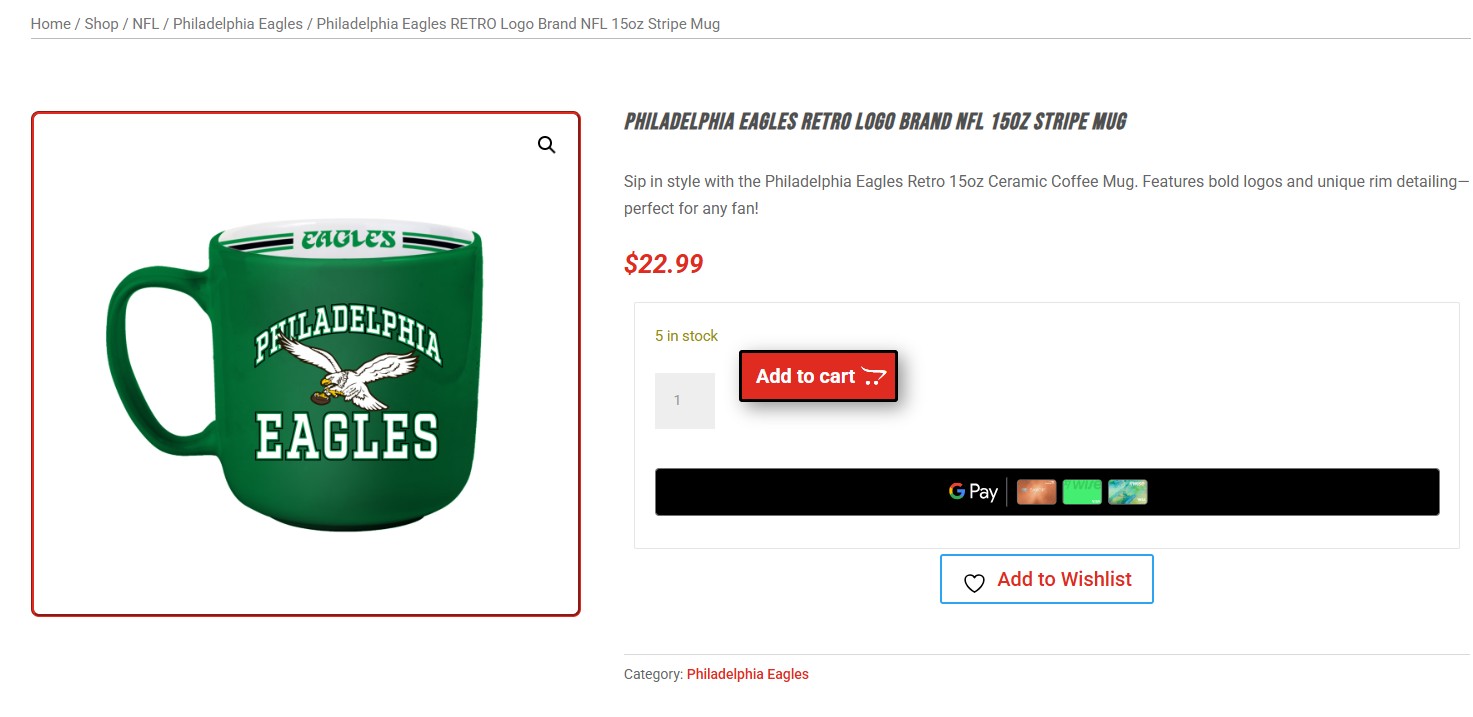 eCommerce product details page. eCommerce product details page.